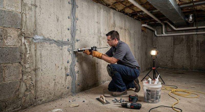 Basement Crack Repair in Cherokee County, GA