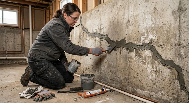 Cracked Basement Floor Repair in Cherokee County, GA