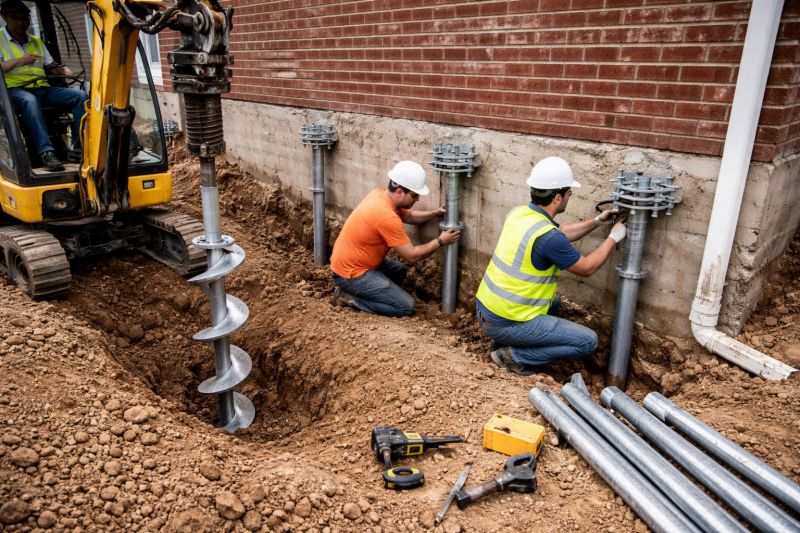 Helical Piers Installation in Cherokee County, GA