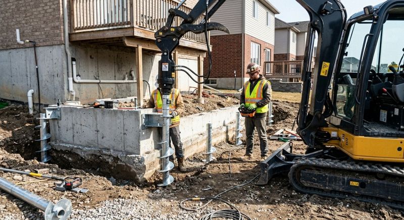 Helical Piers Installation in Cherokee County, GA