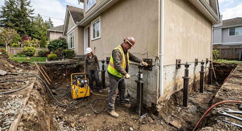 Sinking Foundation Repair in Alpharetta, GA