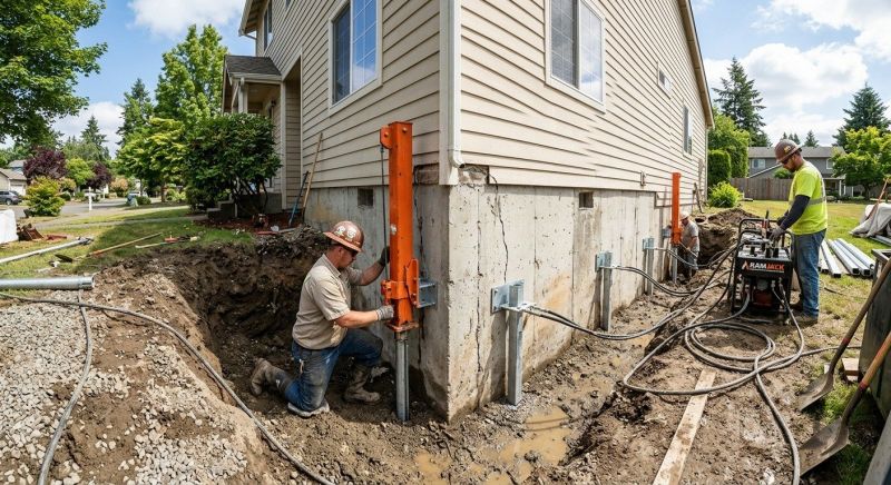 Sinking Foundation Repair in Bartow County, GA