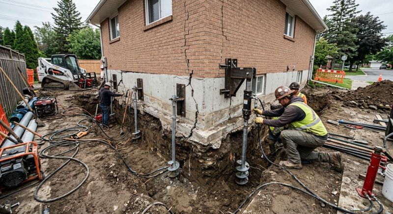 Sinking Foundation Repair in Cobb County, GA