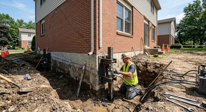 Sinking Foundation Repair in Kennesaw, GA
