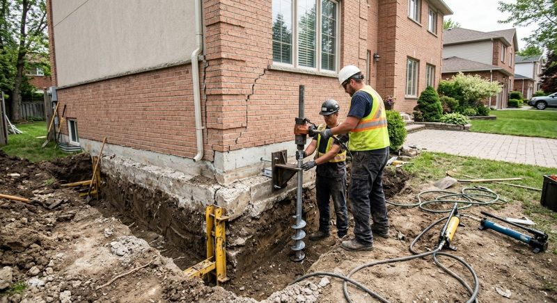 Sinking Foundation Repair in Roswell, GA